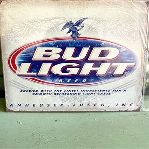 NEW Bud Light Beer Metal Sign
